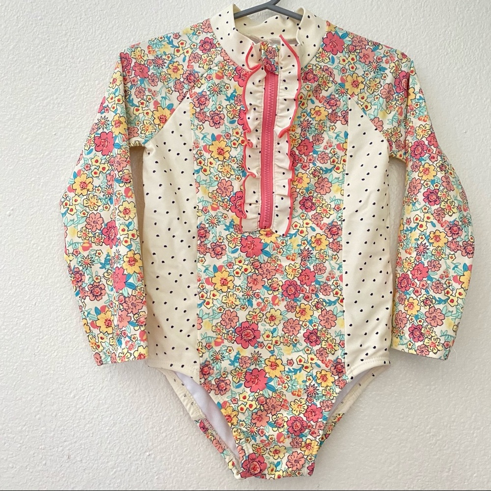 Jessica Simpson rash guard one piece swimsuit